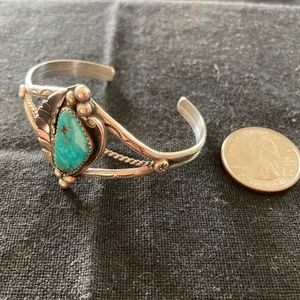 Pocahontas Southwest Navajo Turquoise Over Silver Make your eyes pop